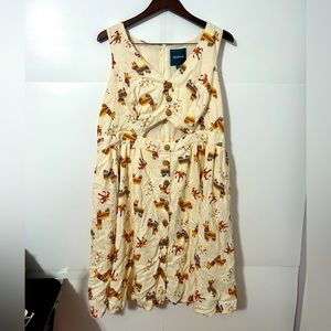 ModCloth Fit And Flare Piñata dress with cutout